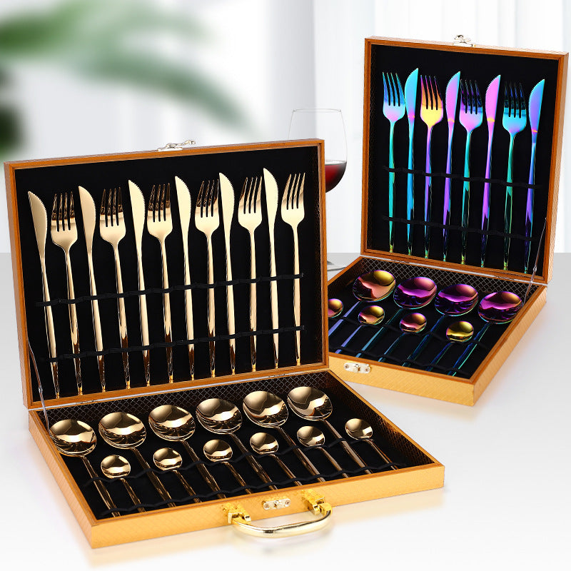 Elevate Your Dining Experience with Our 24 Piece Luxury Stainless Steel Cutlery Set